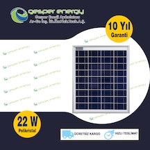 Gesper Energy 22W Watt Polikristal Güneş Paneli 36 Hücre 12V GES22-36P