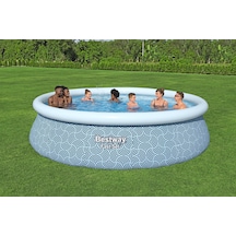 Bestway 57372 Fast Set Çember Şişme Havuz Seti 4,57 M X 1,07 M Mavi - Beyaz