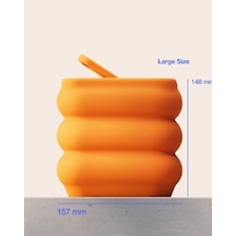 3d Baskı Baklava Formlu Sallanır Kapaklı Çöp Kutusu Büyük Boy Mutfak Banyo Ofis Kovası 157x157x148 Mm Turuncu