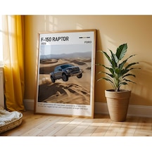 Ford F-150 Raptor Ahşap Çerçeveli Poster Tablo Off-road