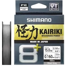 Shimano Kairiki 8+ 150 Mt 0.16mm İp Misina Steel Gray 1 Adet