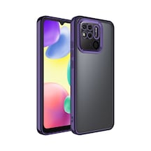 Xiaomi Redmi 10c Kılıf Kamera Lens Korumalı Logo Gösteren İnce Hafif Pazarplus Derin Mor