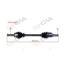 Komple Aks Sol Fiesta V 1.4 Tdci (2002-2008) (621Mm) 504651997