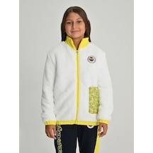 Fenerium Çocuk Trıbun Cep Detaylı Peluş Sweat BEYAZ