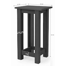 Gora Tabure - 40cm - Bar Sandalyesi - Bar Taburesi Antrasit