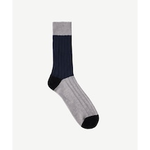 Yargıcı Blok Renkli Çorap Gri