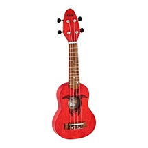 Ortega Keiki Turtle Sopranino Ukulele Fire  Red