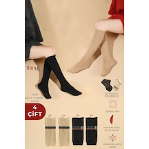 Kral Socks Çizme Çorabı Kışlık Havlu Termal Polar Cotton 4 Çift -15 C Isı Koruma Asorti