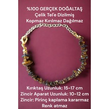 Kaplan Gözü Taşı İnce Kırık Taş Bileklik Gerçek Doğal Taş Pirinç Kaplama Uzatma Sertifikalı Bileklik Asetat Kutu Asetat Kutu