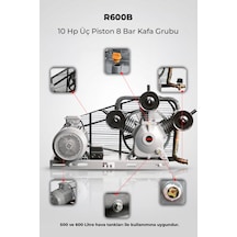 R.m.d Kompresör 10 Hp Üç Piston 8 Bar Kafa Grubu -r600b