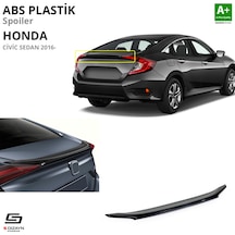 S-dizayn Honda Civic Fc5 Abs Plastik Spoiler Parlak Siyah 2016-2021 A+kalite