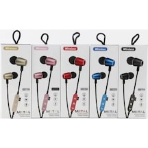 MS-T14 Hafıza Kartı Takılabilir Metal Bluetooth Kulak içi Kulaklık