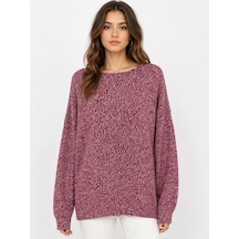 Neden Tekstil Kadın Pembe Triko Oversize Kazak