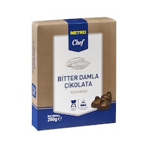 Metro Chef Bitter Damla Çikolata 250 G - Pastacılık Ve Tatlılar İçin 6'li Avantaj Paketi - 6 Ad Tarı