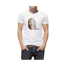 La Case De Papel Nombres De Baskılı Beyaz Erkek Tshirt