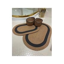 Jüt , Hasır ,banyo Paspas Takımı, Banyo, Takımı, Klozet Takımı Hasırsiyah Hasırsiyah