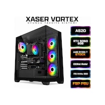 Xaser Vortex X10 R7-5700X 16 GB 1 TB SSD 8 GB RTX5060 Dos Masaüstü Oyuncu Bilgisayarı
