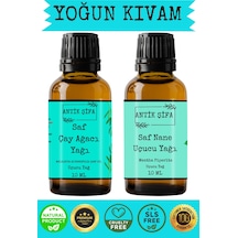 %100 Saf Çay Ağacı Uçucu Yağı Ve Nane Uçucu Yağı - 10ml + 10ml 20 ML