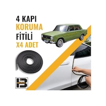 Fiat Murat 124 Kapı Koruma Fitili-4 Kapı-siyah-bm2558