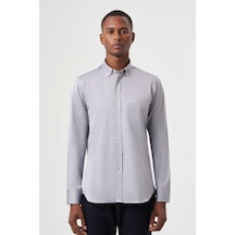 Bisse Erkek Regular Fit Spor Gömlek Gri Gm23k232017 D55 Gri