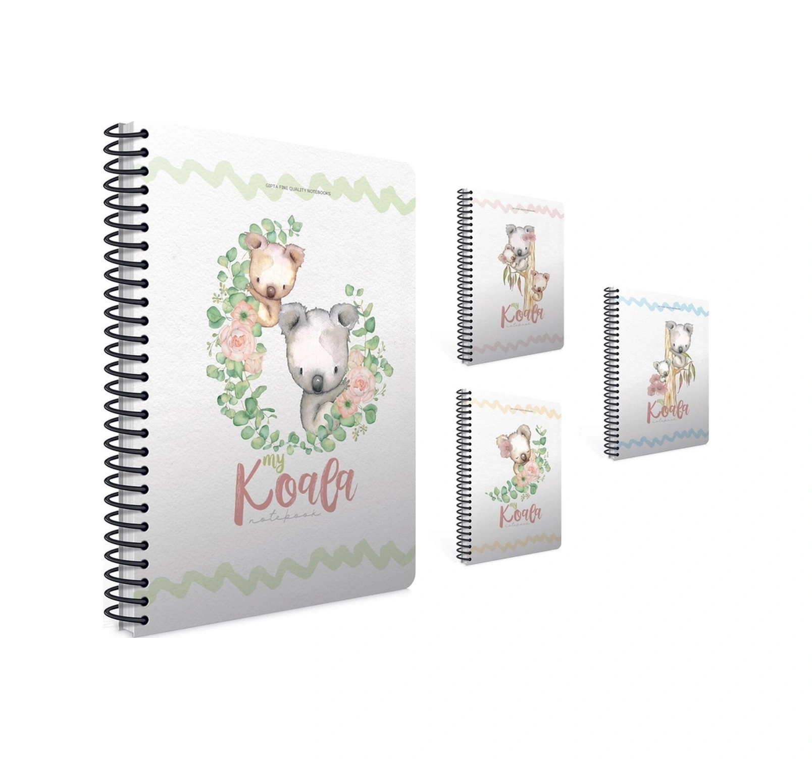 Koala Karton Kapak Spiralli Defter A4 80 Yp Çizgili Kırmızı