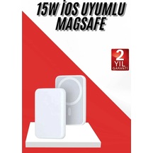 İos Uyumlu Magsafe Kablosuz 15w Şarj Powerbank Magesafe Beyaz 86317834