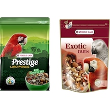 Versele Laga Prestige Loro Parque Ara Papağan Yemi 2 Kg + Exotic Nuts 750 G 2 Li Paket