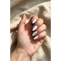 Kedi Gözü Takma Tırnak Small My07 Kısa Badem Takma Tırnak 10 Adet Bedene Göre My07-s