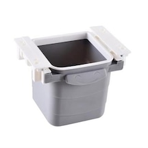 Mini Masa Çöp Kovası Plastik Tezgah Altı Geri Çekilebilir Yapışkanlı Görünmez Bölme Pratik Gri