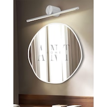 Arya 80 Cm Ayna Asimetrik Ayna, Dekoratif Ayna, Duvar Aynası Banyo Aynası Holl Aynası 80 X 80 Beyaz