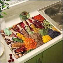 55 Cm X 45 Cm Aktar Tasarımı Tezgah Üstü Bulaşık Kurutma Matı Bulaşıklık Kurutma Örtüsü Silikon Çok Diğer