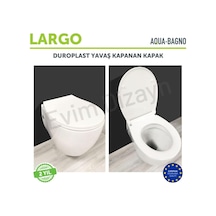 Largo - Yavaş Kapanan Klozet Kapağı - Duroplast Altın - Beyaz
