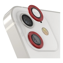 Forzacase İphone 11 İle Uyumlu Kamera Camı Lens Koruyucu Halka Seti - Fc381 Kırmızı
