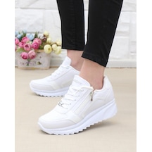 2161 Beyaz 36-40 Günlük Kadın Sneakers Beyaz