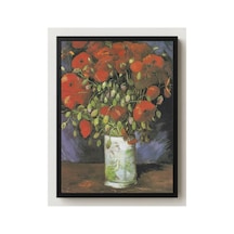 Van Gogh Van Gogh Vazoda Kırmızı Gelincikler Çerçevesiz Poster 21x30 Cm A4 Tablo Van Gogh