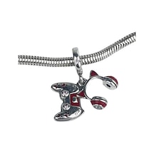 Konsol Ve Kulaklık Sallantılı Charm Gümüş