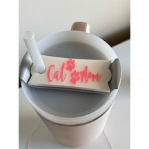 Cat Mom Yazılı Model Quencher İle Uyumlu Termos Kapağı 1.18 Lt Uyumlu Beyaz