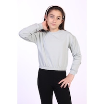 Toontoy Kız Çocuk Dreams Nakışlı Sweatshirt Yeşil