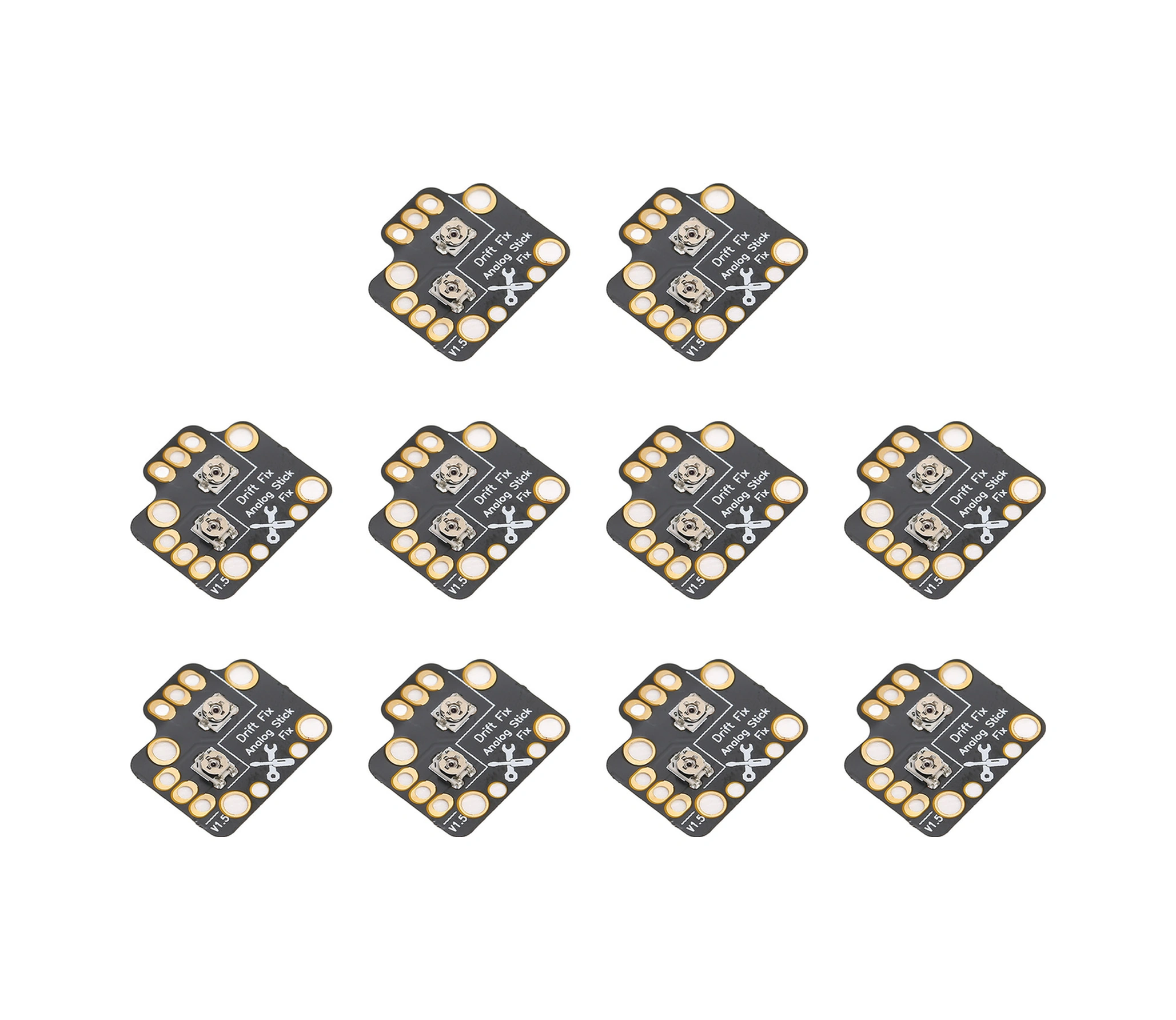 Shineyee Ps4/ps5/xbox Kontrolör Joystick Drift Tamir Modülü - 3d Direksiyon Sapma Tamiri Ve Kalibrasyon Plakası Siyah 10 Adet