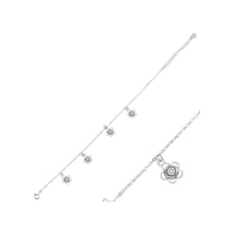 Brezza Lusso Jewelry Sallantılı Gümüş Gül Kadın Bileklik