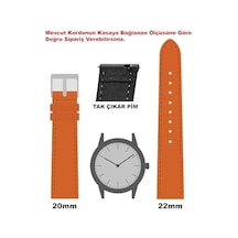 18mm-20mm-22mm-24mm Saat Uyumlu Krokodil Model Deri Saat Kordonu Kayışı Diğer