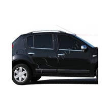 Dacia Sandero Stepway Uyumlu 2006-2012 Krom Cam Çıtası 4 Parça Paslanmaz Çelik