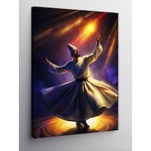 Kanvas Tablo Semazen Ve Işıklar 70cmx100cm