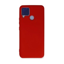 Realme C15 Kılıf Nano İçi Kadife Silikon - Kırmızı Bz8683140269593
