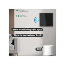 Tuya Smart Life Wifi Akıllı Lamba Siyah Cam Duvar Dokunmatik Akıllı Anahtar Siyah 3 Tuş