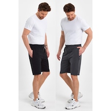MMetalic Regular Fit Yanları Cepli Rahat Kesim 2'li Erkek Şort 001