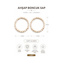 Vollen Yarn Doğal Masif Ahşap Boncuklu Çanta Sapı 12 Cm 1 Çift 2 Adet Yuvarlak Çanta Kulpu El Yapımı Çanta Aksesuarı Krem