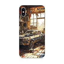Apple Uyumlu iPhone Xs Garaj Arabası Desenli Silikon Kılıf