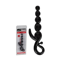 Erofoni 22 CM Siyah Sıralı Anal ve Vajinal Zevk Topu Anal Plug Açıcı