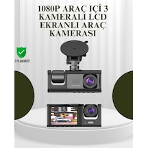 G-sensörlü 3'lü Kayıtlı Araç Kamerası